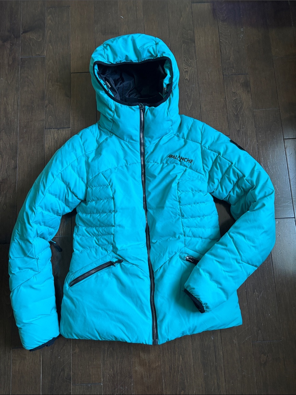 Avalanche Women's Bright Teal Hooded Puffer Jacket